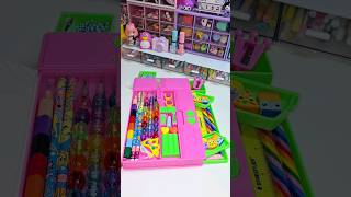 Filling my pencil box with colorful stationery ✨️ 🌈 cute asmr stationery shorts youtubeshorts [upl. by Ellehcit]