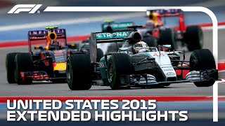 Rosberg And Hamiltons Epic Title Decider  2015 United States Grand Prix  Extended Highlights [upl. by Jak]