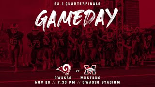 Owasso Playoff Football vs Mustang [upl. by Elleuqar934]