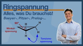 Ringspannung leicht erklärt Winkelspannung Torsionsspannung transannulare Wechselwirkungen [upl. by Anaitit]