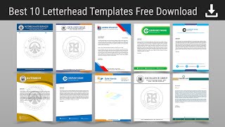 Top 10 Letterhead Template  Free Download ⬇ 2022 [upl. by Nailil]