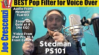 Stedman PS101  Best Pop Filter for Voice Over with Neumann TLM103 VO [upl. by Tirrag]