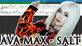 Ava Max  Salt Piano Tutorial  Sheets  MIDI Synthesia [upl. by Bradleigh]