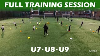 Full FootballSoccer Team Training Session ⚽️ U7  U8  U9 [upl. by Lippold]