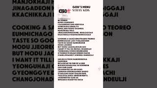 STRAYKIDS GODS MENU LYRICS [upl. by Ardnusal]