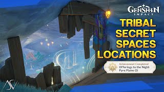 All Tribal Secret Spaces Locations 50  Free Sanctifying Elixir  Genshin Impact [upl. by Landri]