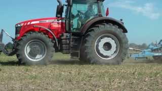 Massey Ferguson 8690 amp Lemken Karat 9 Engine Sound [upl. by Shreve459]