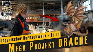 Riesiger Drache aus Holz  Locke Potter und das größte Schnitzprojekt  Teil 1 [upl. by Leasi645]