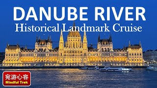 Danube River Cruise Budapest Hungary  Historical Landmark Cruise Tour [upl. by Bil]