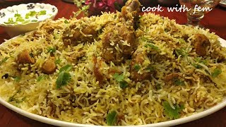 Hyderabadi Chicken Dum Biryani  Restaurant Style Eid Special Biryani At Home By Cook with Fem [upl. by Valiant]