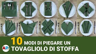 10 modi di piegare un tovagliolo di stoffa  Decorazioni per la tavola DIY [upl. by Sunny511]