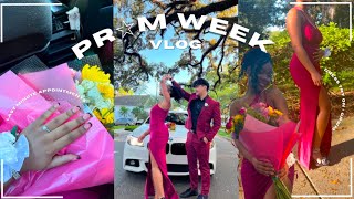 PR☆M WEEK  last minute appointments dress tryon grwm  prom night vlog [upl. by Mihalco300]