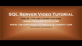 Cast and Convert functions in SQL Server Part 28 [upl. by Anikal709]