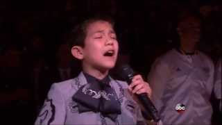 national anthem by Sebastien De La Cruz boy with the golden voice nba playoffs game 3 61113 [upl. by Alsworth]