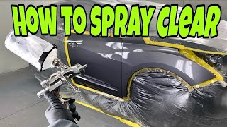 Car Painting How to Spray Clearcoat [upl. by Nesrac524]