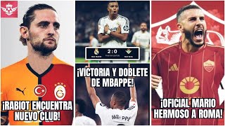 DOBLETE de MBAPPE en la Victoria del MADRID  Rabiot Encuentra CLUB en Turquía  Roma Ficha Hermoso [upl. by Eustasius]