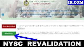 How to Revalidate NYSC  NYSC REVALIDATION  NYSC REVALIDATION WITH MOBILE PHONE 20232024 [upl. by Gwenn]