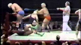 WWA BrusierCrusherHuber vs HeenanChristyHampton Wrestling 70s 80s [upl. by Suollecram]