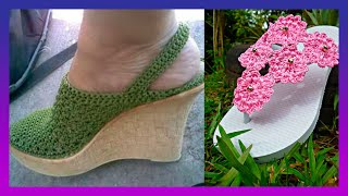 Zapato Básico Tejido a Crochet muy fácil segunda opción sin unir plantilla 32 calzadotejido [upl. by Bresee]