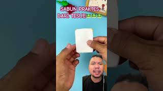 BIKIN SABUN PRAKTIS DARI TISUE diy wetwipes waterwipes funny shorts shortsfeed [upl. by Deina]