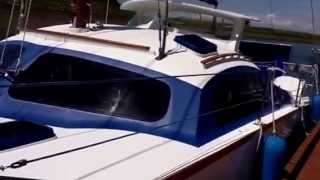 32 Iroquois catamaran sailpower boat pt 1 [upl. by Aesoh]