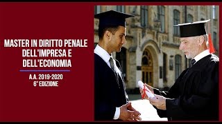 Master in Diritto Penale Impresa e Economia Prof ssa D Fondaroli vers integrale [upl. by Carter]