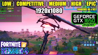 GTX 1650 Super  Fortnite  Chapter 2  Season 4  1080p All Settings [upl. by Danialah969]