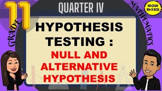 NULL AND ALTERNATIVE HYPOTHESES  HYPOTHESIS TESTING  STATISTICS AND PROBABILITY Q4 [upl. by Htenek]