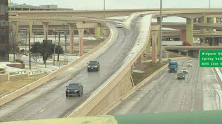 DFW winter storm High Five a trouble spot on icy Dallas roads [upl. by Aharon]