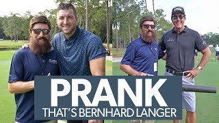 Bernhard Langer goes undercover as a maintenance guy to prank players [upl. by Agnot]