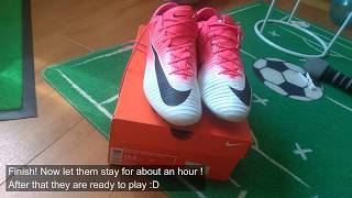 HOW TO CLEAN YOUR FOOTBALL BOOTS AFTER PLAYING ON AGCherryKickers [upl. by Vasos315]