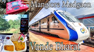 120 KMPH 20646 Manglore CentralMadgaon Vande Bharat Inaugral Train JourneyKonkan Railway [upl. by Abixah]