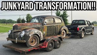 Junkyard To On The Road In 25 Minutes  1939 Ford Forgotten Hot Rod [upl. by Nylirret]