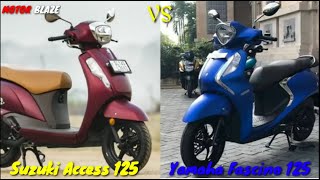 Suzuki Access 125 vs Yamaha Fascino 125 2020 [upl. by Eberto]