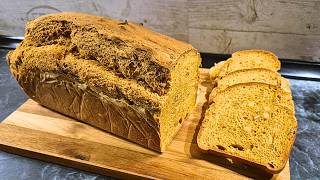 Kürbisbrot mit Langzeitgare  Herbstliches Brot zu Halloween saftig und aromatisch 166 [upl. by Trixy]