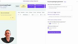 Tutorial Forschungsfragen mit KI generieren [upl. by Lila]