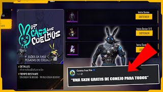 SKIN CONEJO TEXTURERO GRATIS EN FREE FIRE GARENA VA A REGALAR UNA SKIN DE CONEJO Y NOVEDADES FF [upl. by Sakovich]