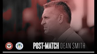 REACTION Dean Smith evaluates Wigan win [upl. by Nohtiek581]