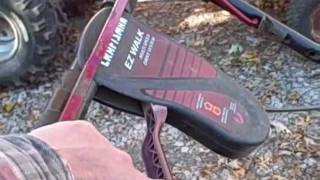 Mowing LeavesGrass Clippings with Craftsman Lawn Mower  On to the Garden Beds Compost Pile [upl. by Aihsek572]