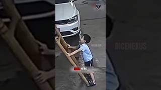 Boy Prevents Father from Serious Injury inspiration [upl. by Noxid]