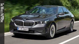 2024 BMW 530e Plugin Hybrid  Sophistogrey Metallic  Driving Interior Exterior [upl. by Norword]