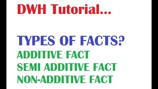 DWH Tutorial 1  Types Facts in Data Warehousing [upl. by Melodee]