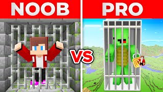 JJ And Mikey NOOB vs PRO The BEST CAGE For The GIANT in Minecraft Maizen [upl. by Graves76]