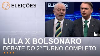 DEBATE LULA E BOLSONARO COMPLETO Lula e Bolsonaro participam do 1º debate presidencial do 2º turno [upl. by Eenitsed]