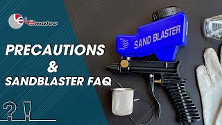 Precautions amp Sandblaster gun FAQ Air compressor working applications and others questions [upl. by Naitsyrk941]