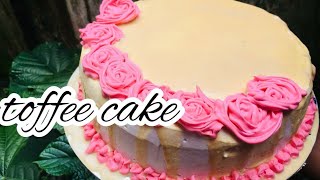 Toffee Cake Recipe Tasty Toffee cakeHow To Make Toffee Cake  Home [upl. by Ahsinrad]