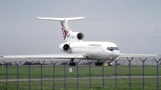 YAK 42D landing  takeoff [upl. by Ecnaret]