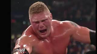 Brock Lesnar amp Chris Benoit VS Team Angle in a 2 on 3 Handicap Match Cruiserwe WWE NO WAY OUT 2003 [upl. by Enimsaj]