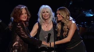 Carrie Underwood Emmylou Harris amp Bonnie Raitt  quotBlue Bayouquot Linda Ronstadt  2014 Induction [upl. by Eicnahc]