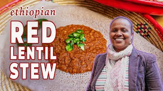 How to make Vegan RED LENTIL STEW  Tsion Cafe  Harlem NYC  The Daily Meal [upl. by Annavoeg]